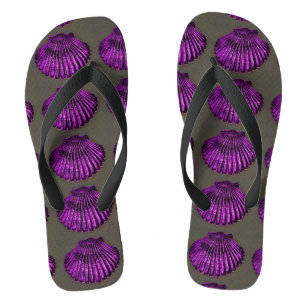 Tongs le pourpre crante le gris
