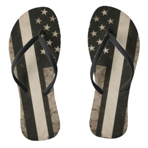 Tongs Légère ligne blanche Flip Flops du drapeau américa