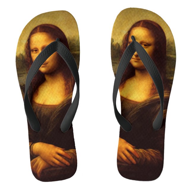 Tongs Leonardo Da Vinci Mona Lisa Peinture d'Art (Semelle)