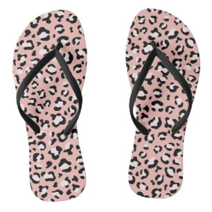 Tongs Léopard Print, Léopard Spots, Rose Léopard
