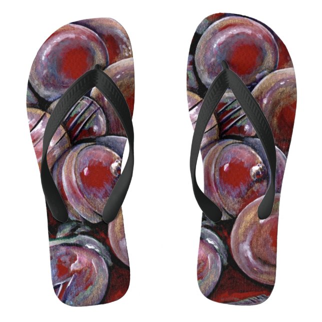 Tongs Les balles de Noël rouges (Semelle)