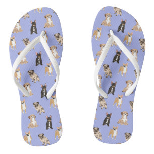 Tongs Les chiens dirigent le motif sans couture
