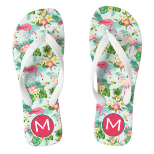 Tongs Les fleurs et les oiseaux tropicaux   ajoutent