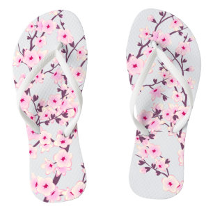 Tongs Les fleurs florales de cerisiers