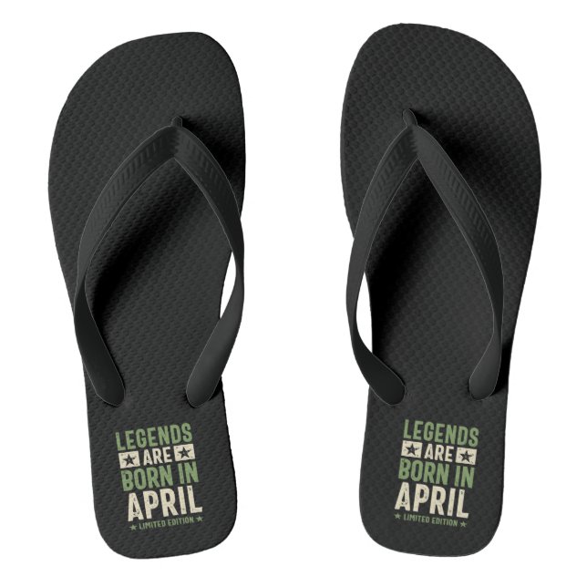 Tongs Les légendes sont nées en Avril - Avril Anniversai (Semelle)