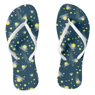 Tongs Les lucioles éthérées à la Motif de nuit