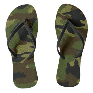 Tongs Les militaires verts de Camo camouflent des