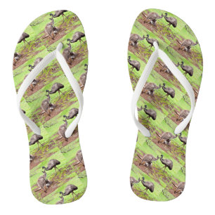 Tongs "Les Pals improbables : l'amitié Kangaroo et Emu"