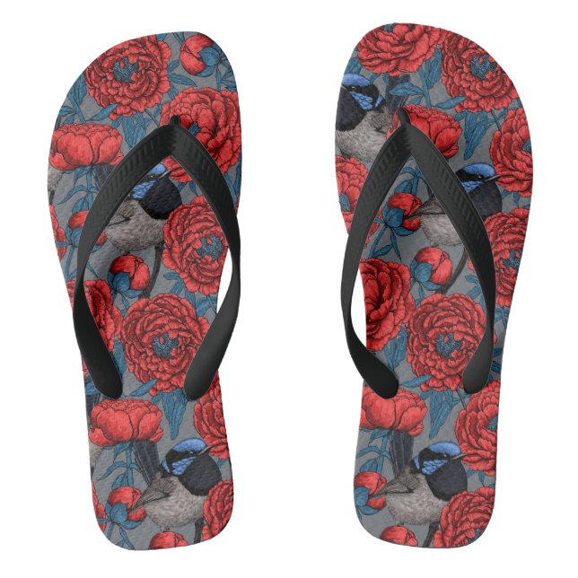 Tongs Les pivoines et les brunes (Semelle)