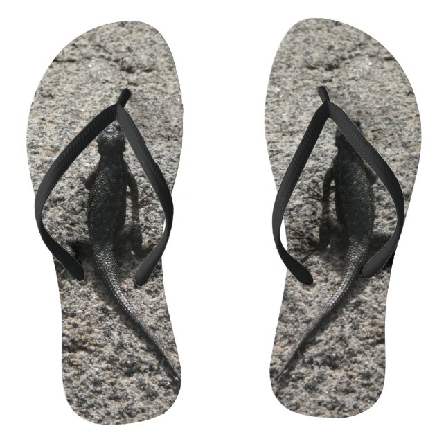 Tongs Lézard noir (Semelle)