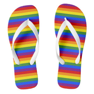 Tongs LGBTQ Pride Rainbow Stripe Motif