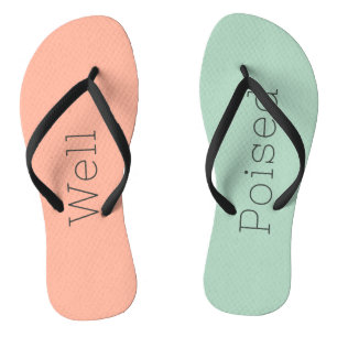 Tongs Light Pastels Peach Soft Peach & Jungle Mist bien 