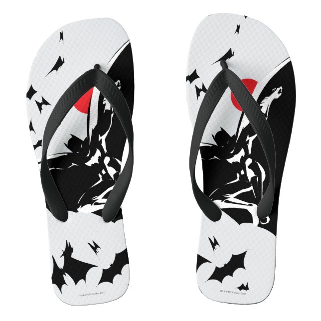 Tongs Ligue de Justice | Batman dans le nuage de chauves (Semelle)