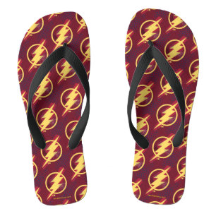 Tongs Ligue de Justice Symbole Flash brosse et demi-to