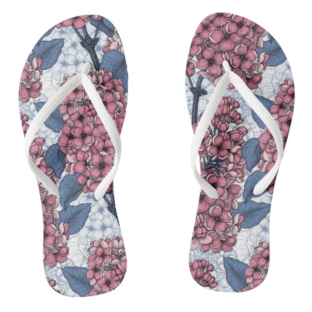 Tongs Lilac en rose et bleu (Semelle)