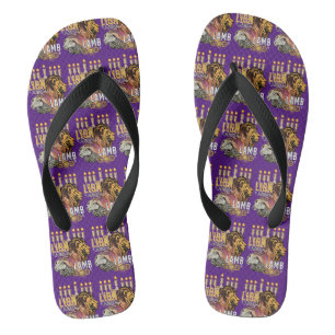 Tongs Lion De Juda Agneau De Dieu Violet Unisex