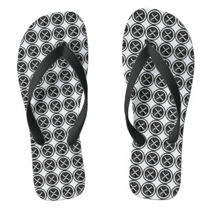 Tongs Logo de pièce noire débrayée XRP