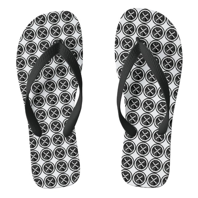 Tongs Logo de pièce noire débrayée XRP (Semelle)