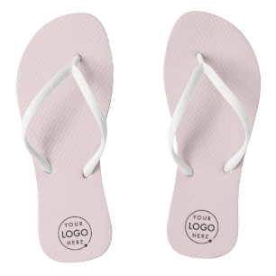 Tongs Logo d'entreprise   Blush Pink Modern Promotionnel