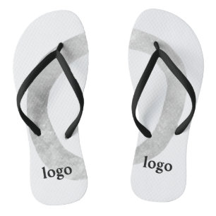 Tongs Logo personnalisé simple et élégant ici société