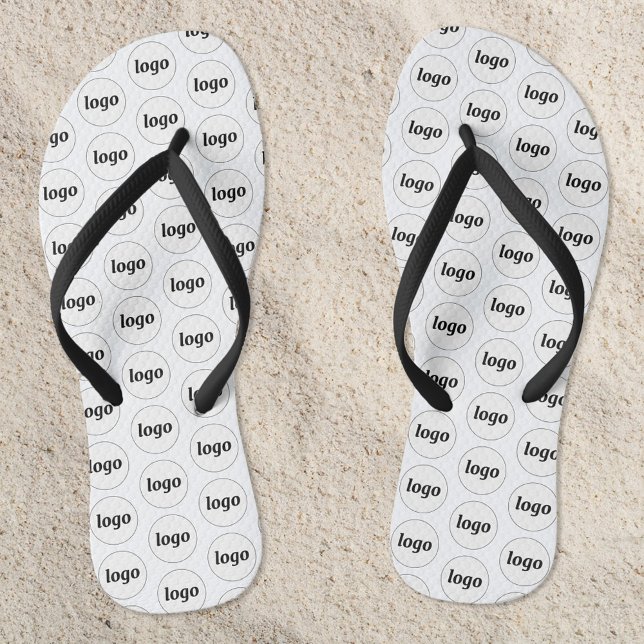 Tongs Logo simple Motif Business Promotionnels (Simple logo pattern business promotional flip flops)