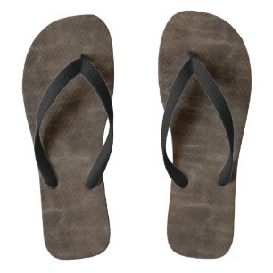 Tongs look cuir