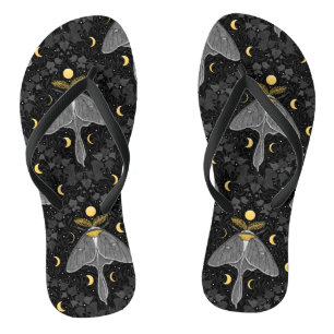 Tongs Luna moth, phases de lune et lierre damassé patron