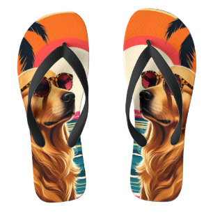 Tongs Lunettes de soleil pour chien rétro Plage au couch