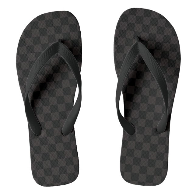 Tongs Luxe Brown/Noir À damiers (Semelle)
