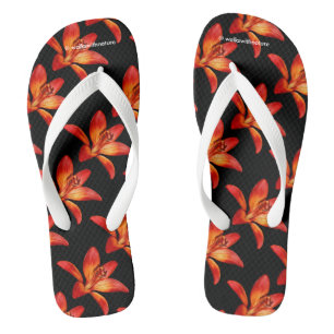 Tongs Lys Asiatiques Orange Rouge Gran Paradiso