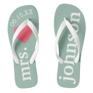 Tongs M. et Mme Honeymoon Heart - rose Turquoise