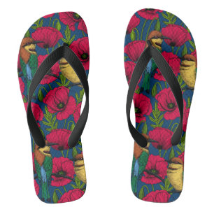 Tongs Mangeurs d'abeilles et pavots