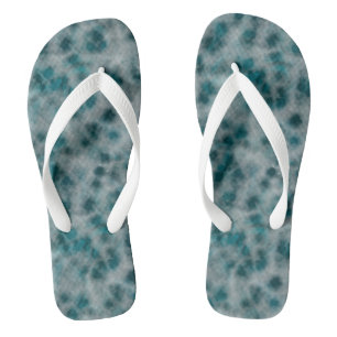 Tongs Marbre Abstrait Sarcelle