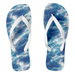 Tongs Marbre d'eau bleue