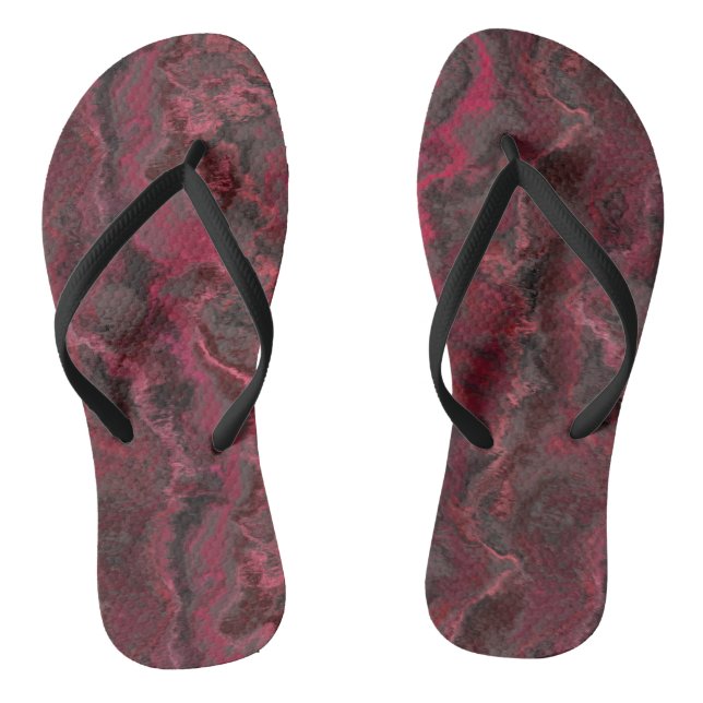 Tongs Marbre rouge Abstrait (Semelle)
