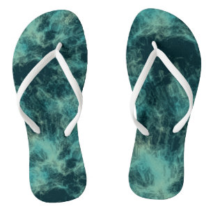 Tongs Marbre turquoise Abstrait