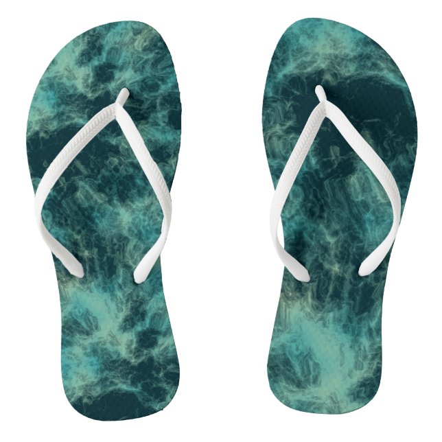 Tongs Marbre turquoise Abstrait (Semelle)