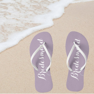 Tongs Mariage Bridesmaid tendance Mauve