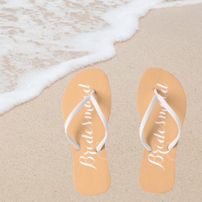 Tongs Mariage Bridesmaid tendance Peach (In Situ Beach)
