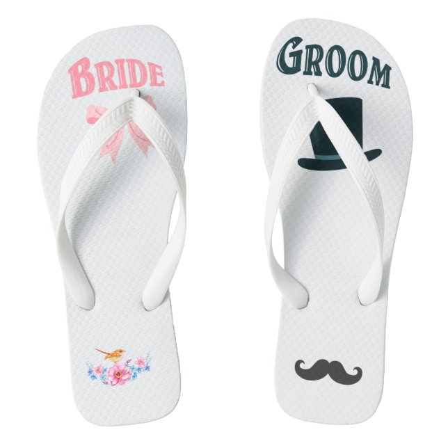 Tongs Mariage de la mariée et du marié (Semelle)