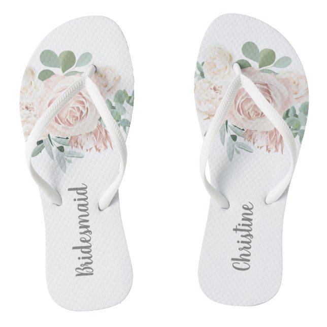 Tongs Mariage d'une servante Favoriser l'Eucalyptus rose (Semelle)
