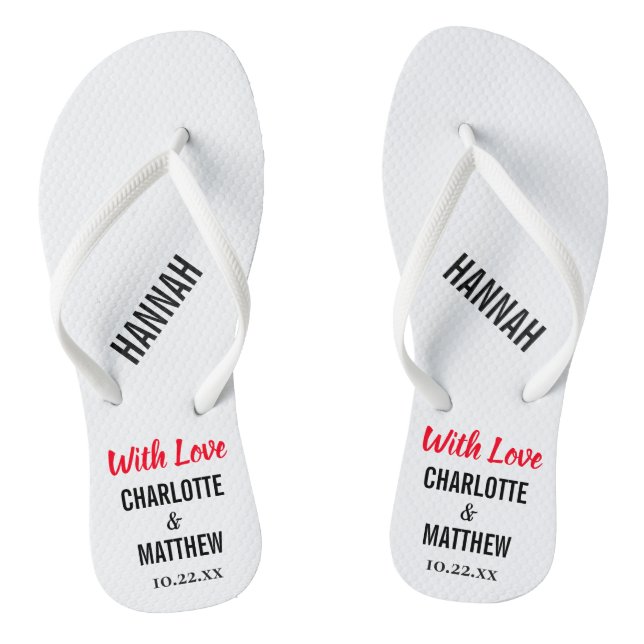 Tongs Mariage Favoriser la typographie moderne (Semelle)