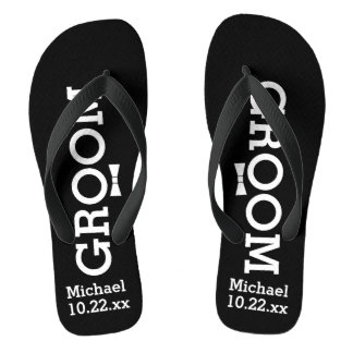 Tongs Mariage Groom personnalisé - Choisissez votre coul