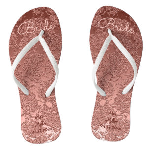 Tongs Mariage rose Gold Elegant Mariage