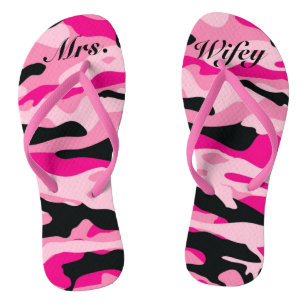 Tongs Mariée Jane GI Camouflage militaire Parti rose