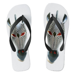 Tongs masque zébrée tribal