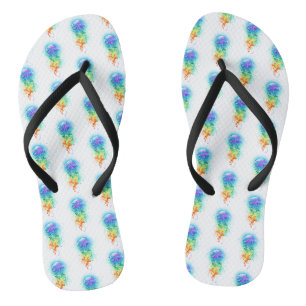 Tongs Méduse arc-en-ciel