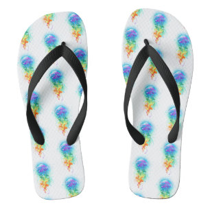 Tongs Méduse arc-en-ciel