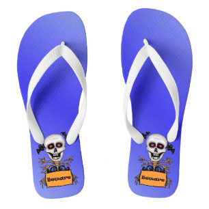 Tongs Méfiez-vous Squelette Arbre Armoirie Armoiries Oeu