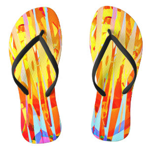 Tongs Mélange de teintes colorées éclatantes